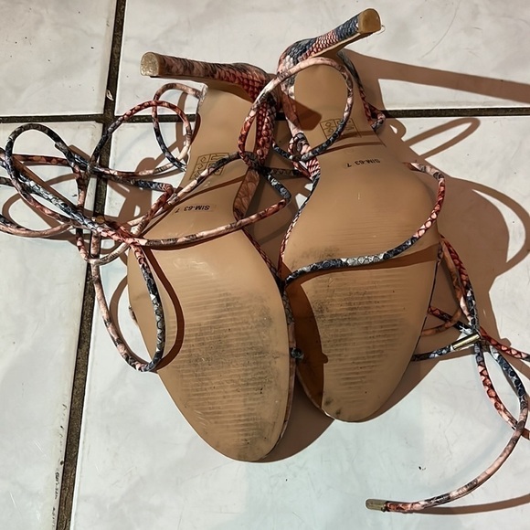 SIMMI  London Snake-Embossed Lace up Sandal - Picture 6 of 6